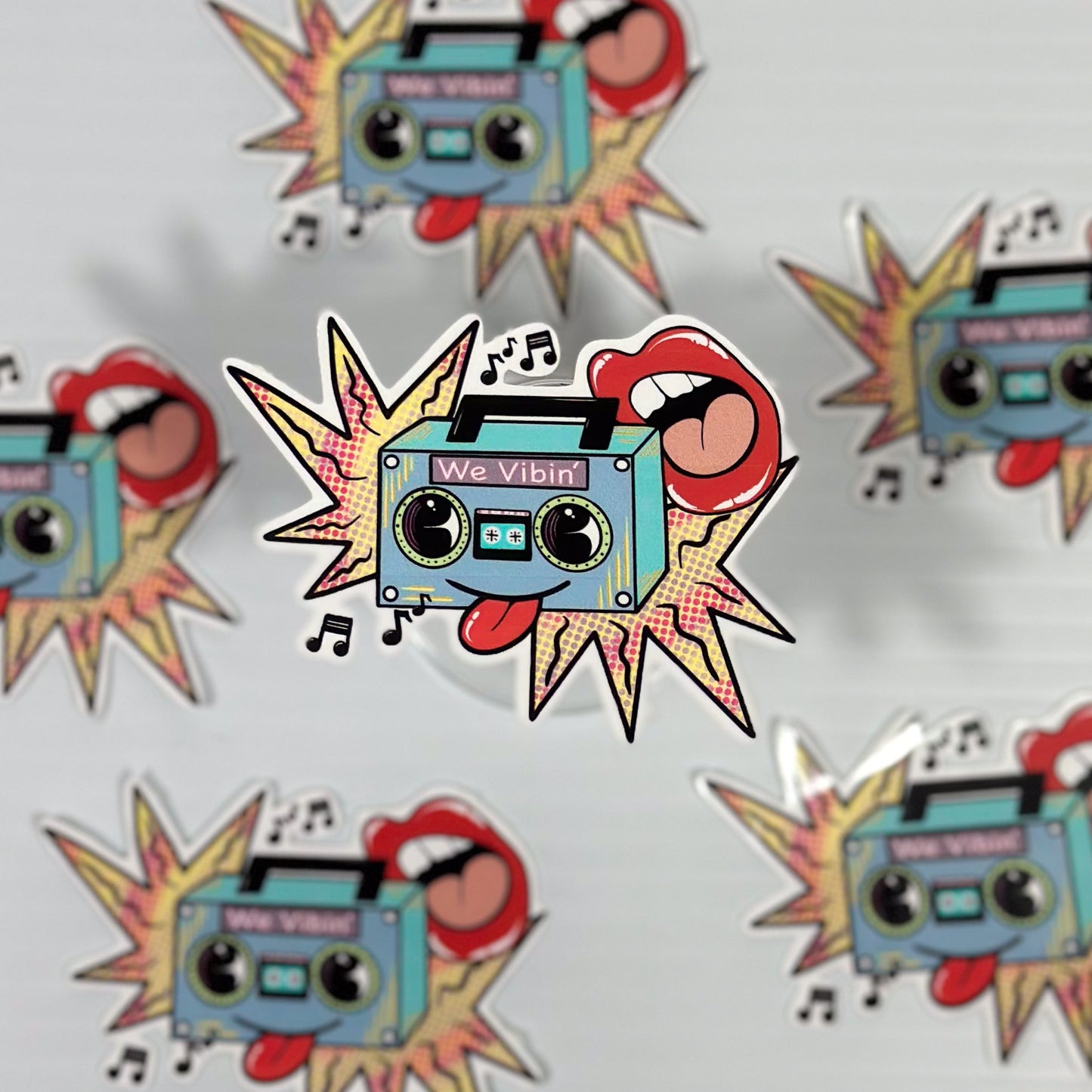 Retro Boom Box Sticker – Vintage Vibes Collection