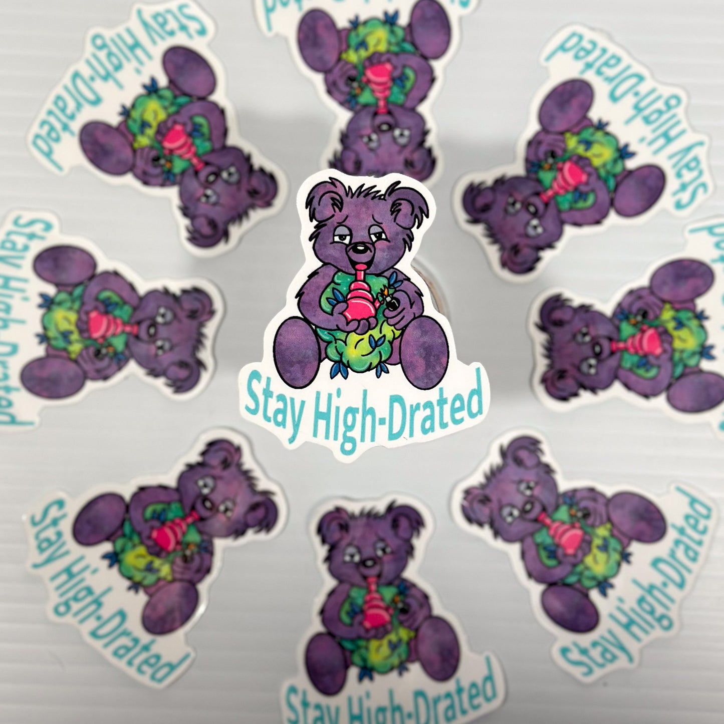 Stay High-Drated Sticker – Refreshing Humor Collection