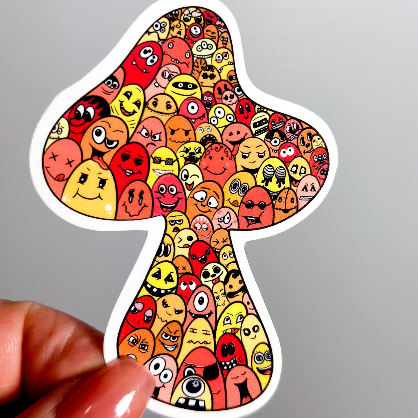 Many Face Mushroom Sticker – Enchanted Forest Collection