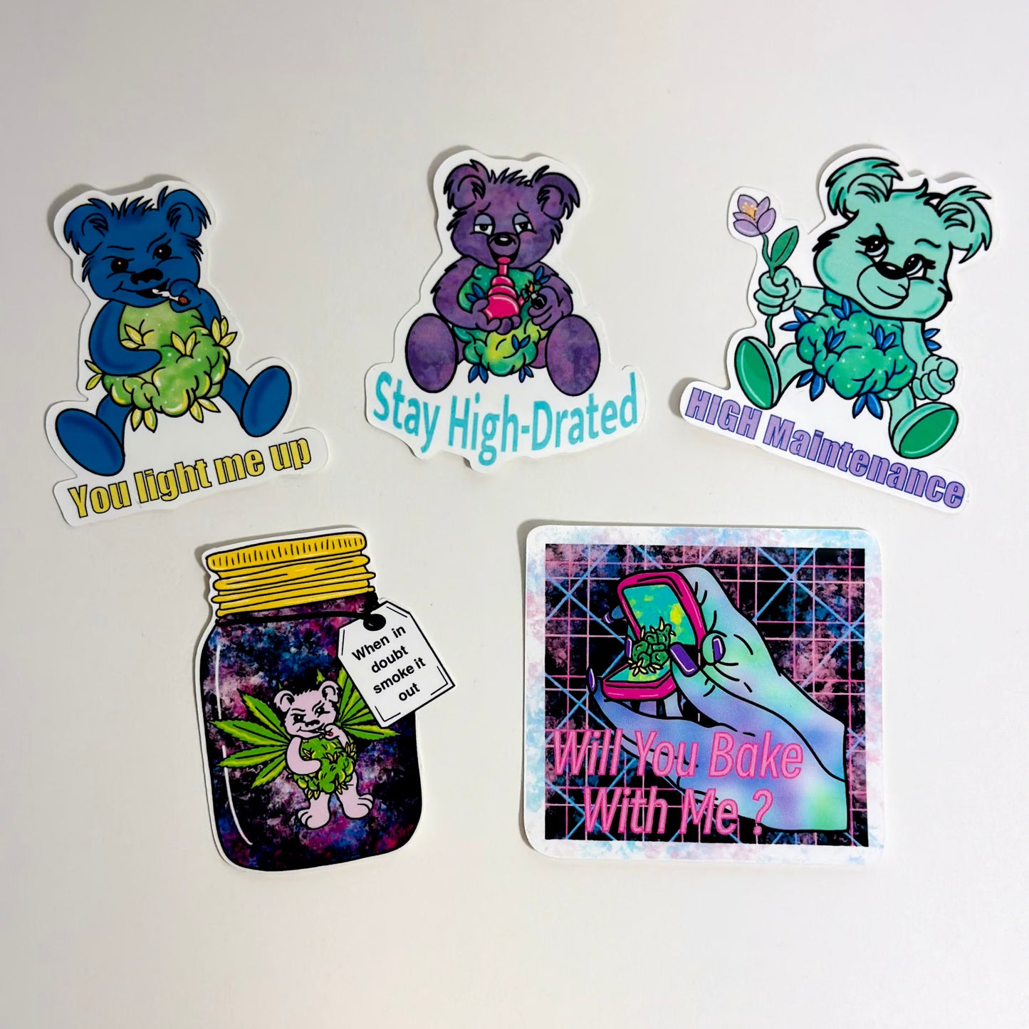 Stay High-Drated Sticker – Refreshing Humor Collection