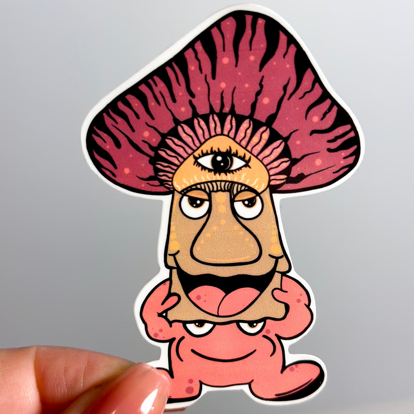 Mushroom Man Sticker – Whimsical Wonders Collection