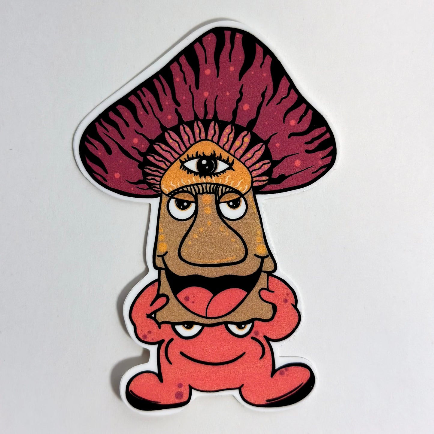 Mushroom Man Sticker – Whimsical Wonders Collection