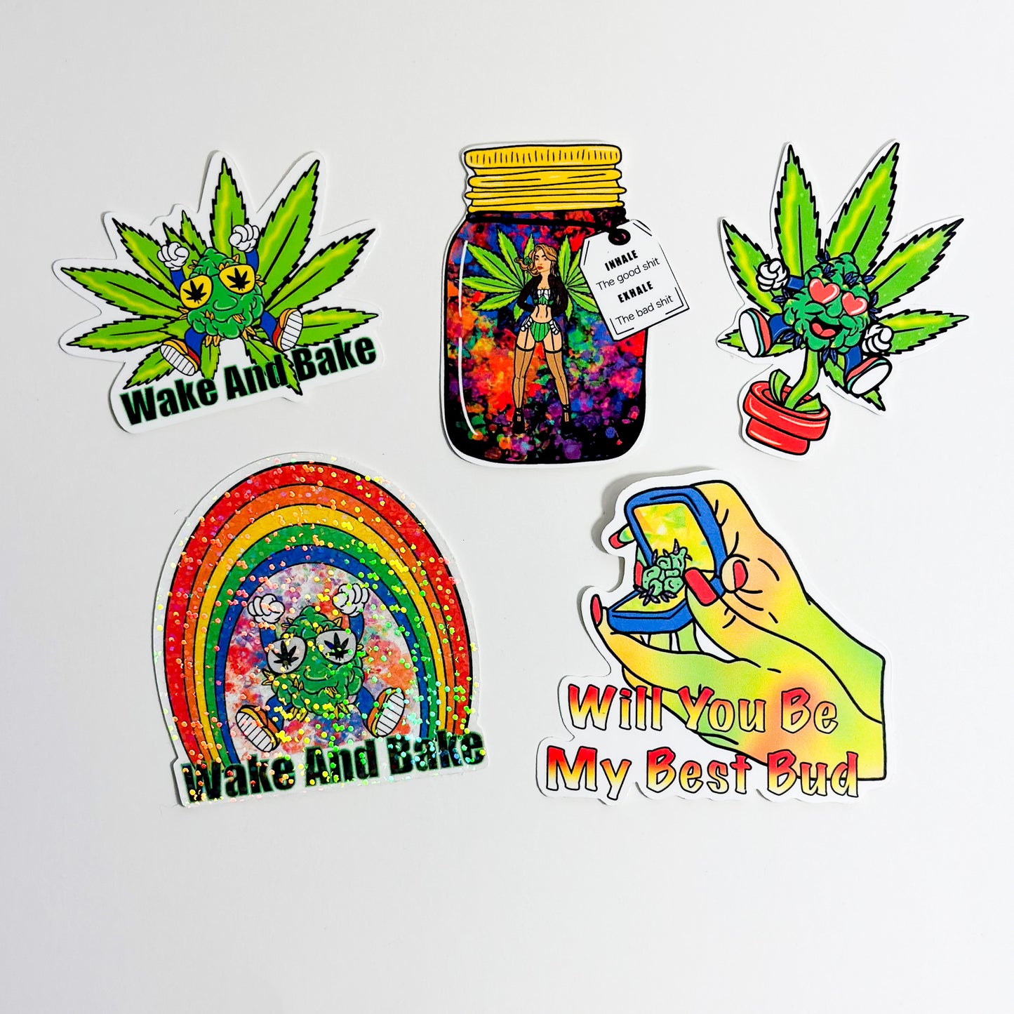 Inhale The Good Shit, Exhale The Bad Shit Sticker – Mindful Vibes Collection