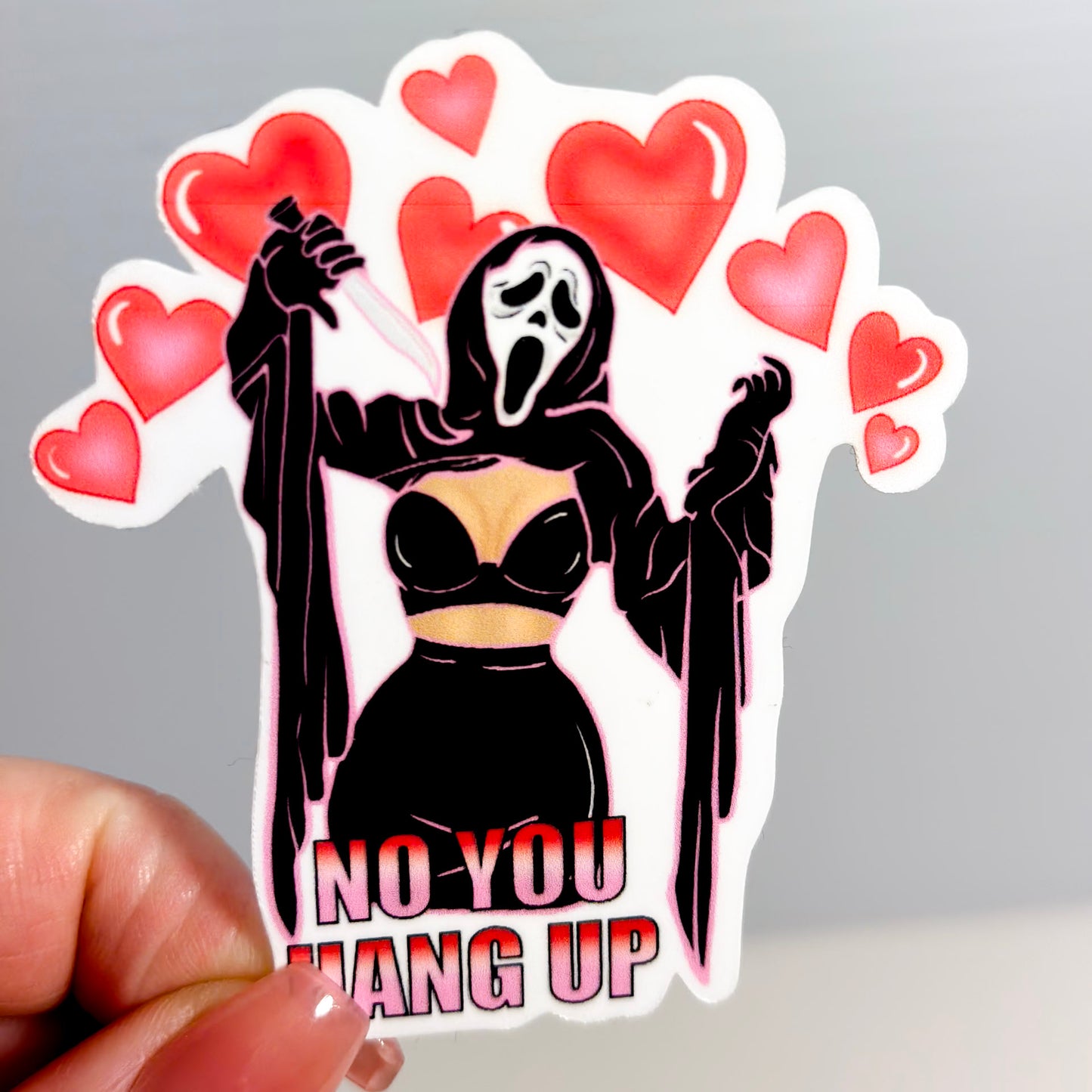 Ghost Face Valentines Sticker – Spooky Romance Collection