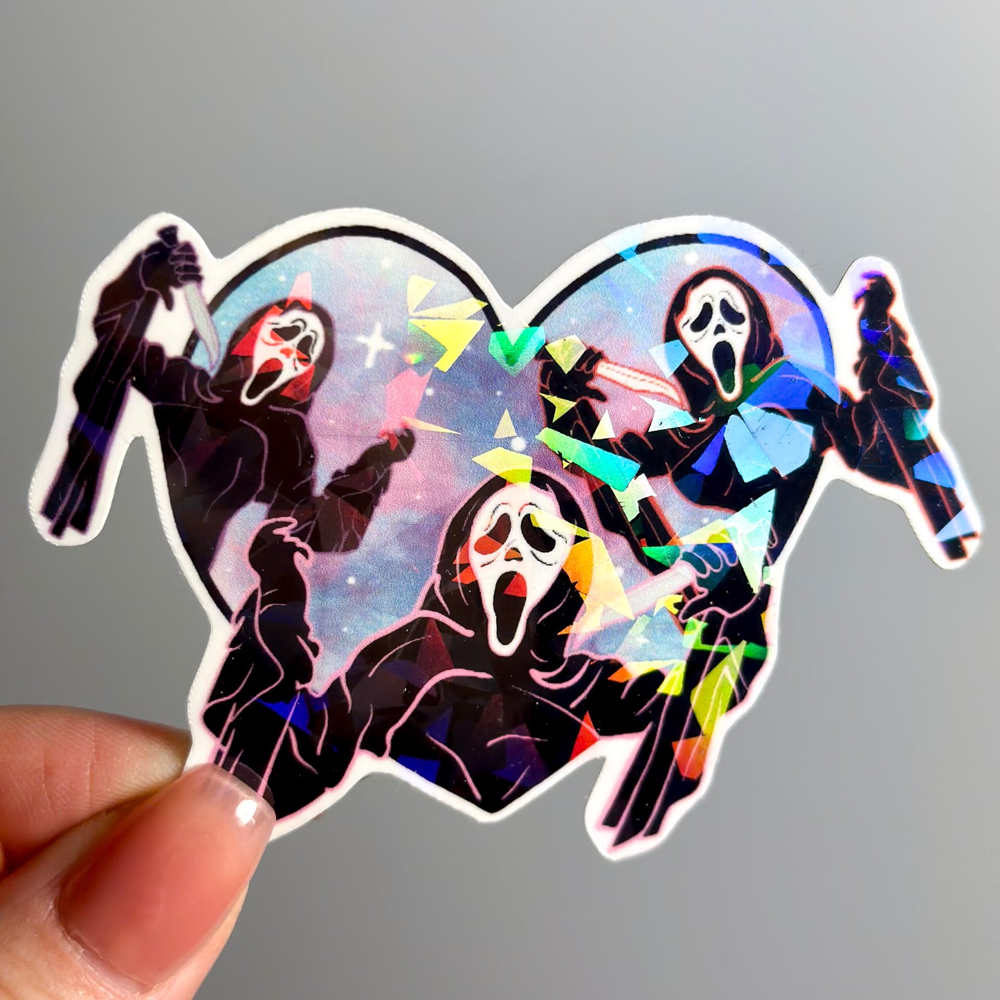 Ghost Face Valentines Sticker – Spooky Romance Collection