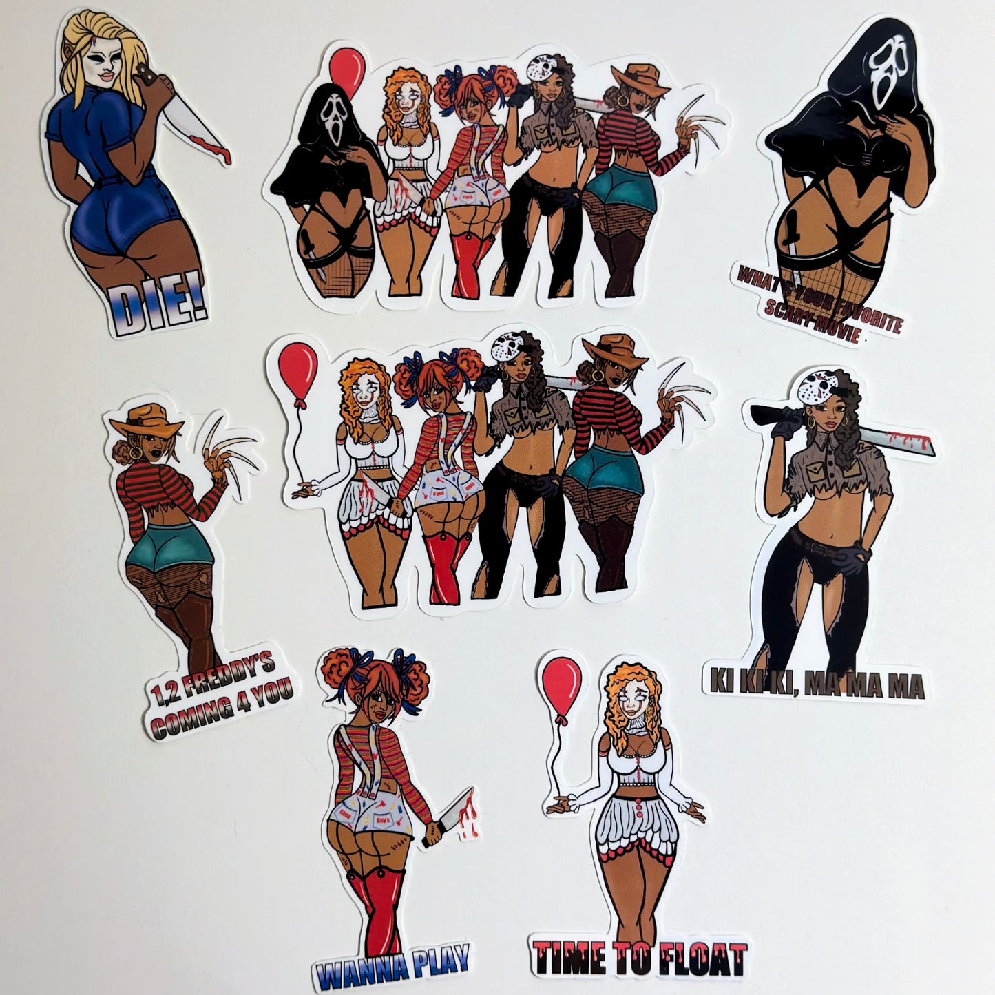 The Caked Up Killers 2.0 Sticker – Ultimate Spooky Chic Collection