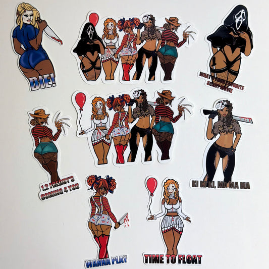 The Caked Up Killers 2.0 Sticker – Ultimate Spooky Chic Collection