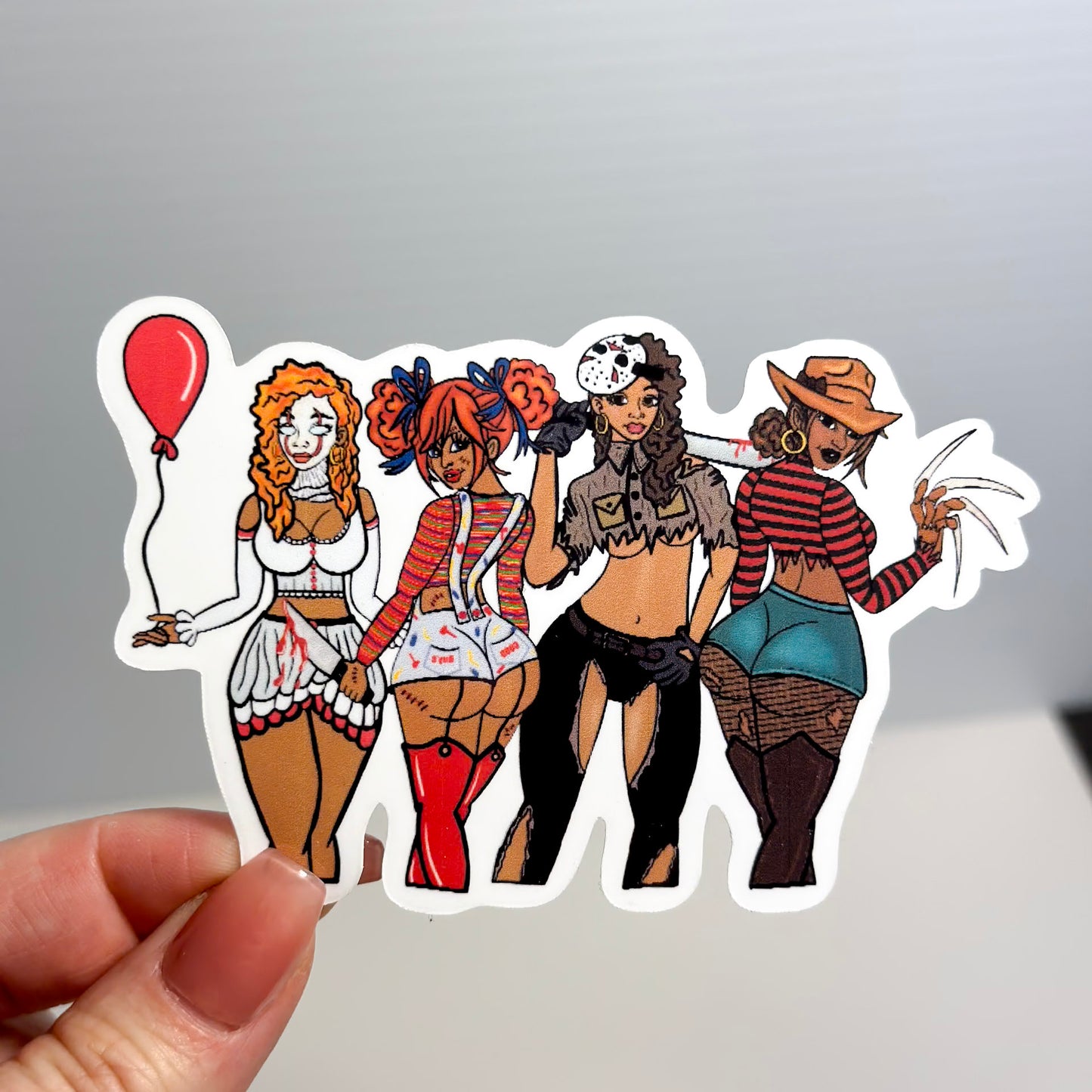 The Caked Up Killers 2.0 Sticker – Ultimate Spooky Chic Collection