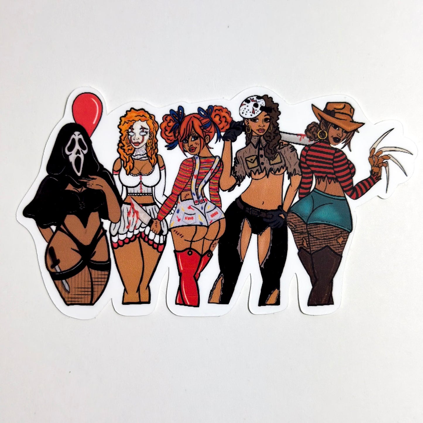 The Caked Up Killers 2.0 Sticker – Ultimate Spooky Chic Collection