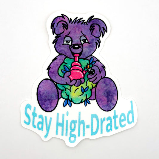 Stay High-Drated Sticker – Refreshing Humor Collection