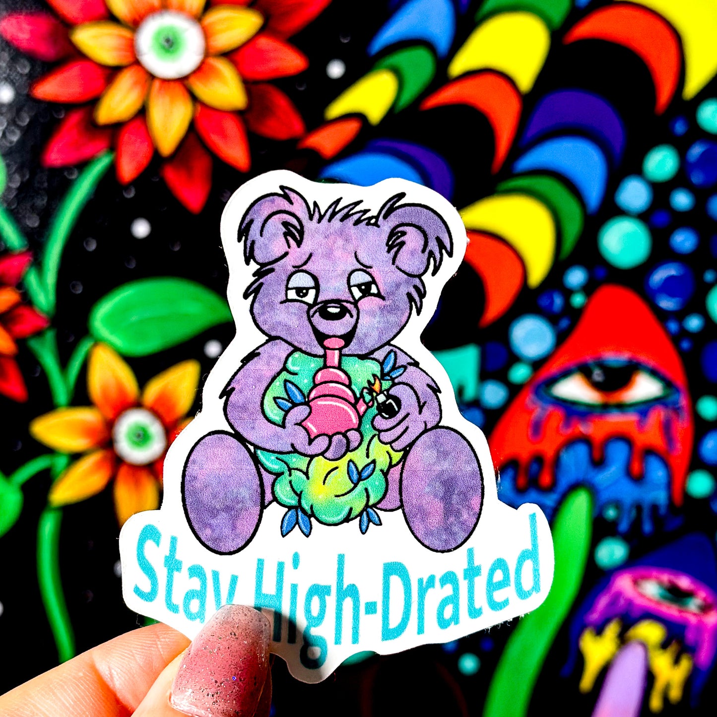 Stay High-Drated Sticker – Refreshing Humor Collection