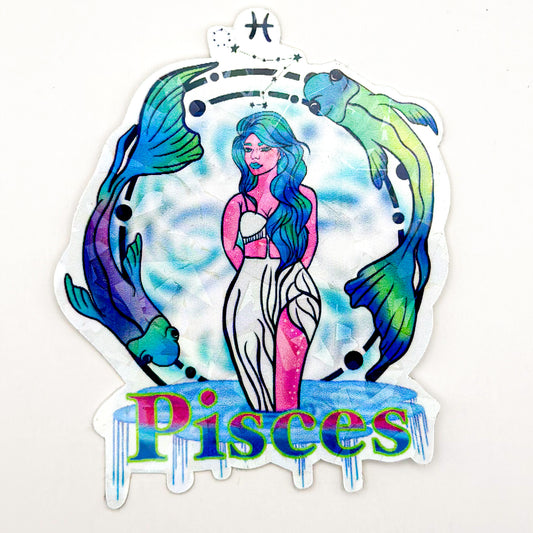 Pisces Holographic Sticker – Zodiac Glow Collection