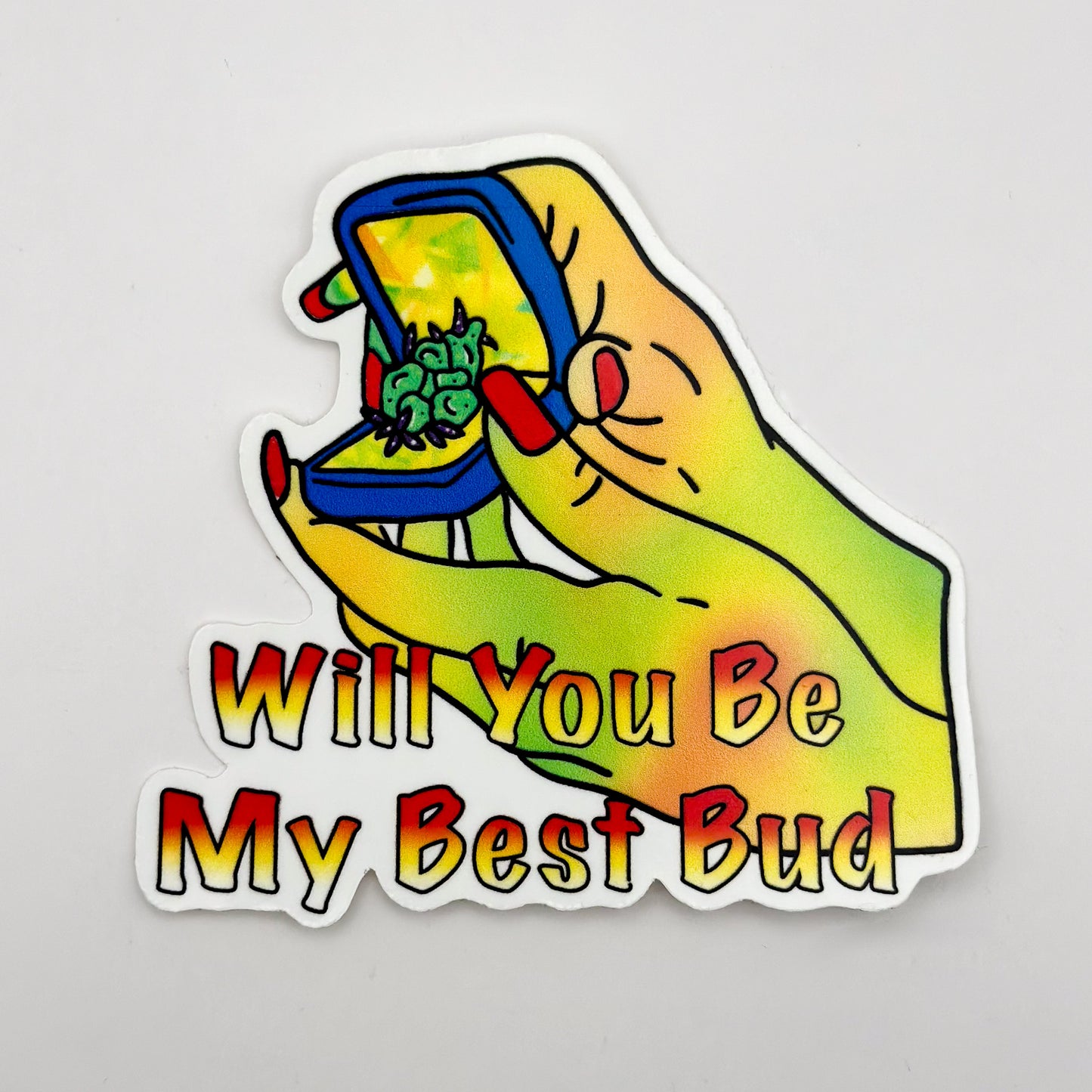 Will You Be My Best Bud Sticker – Friendship Vibes Collection