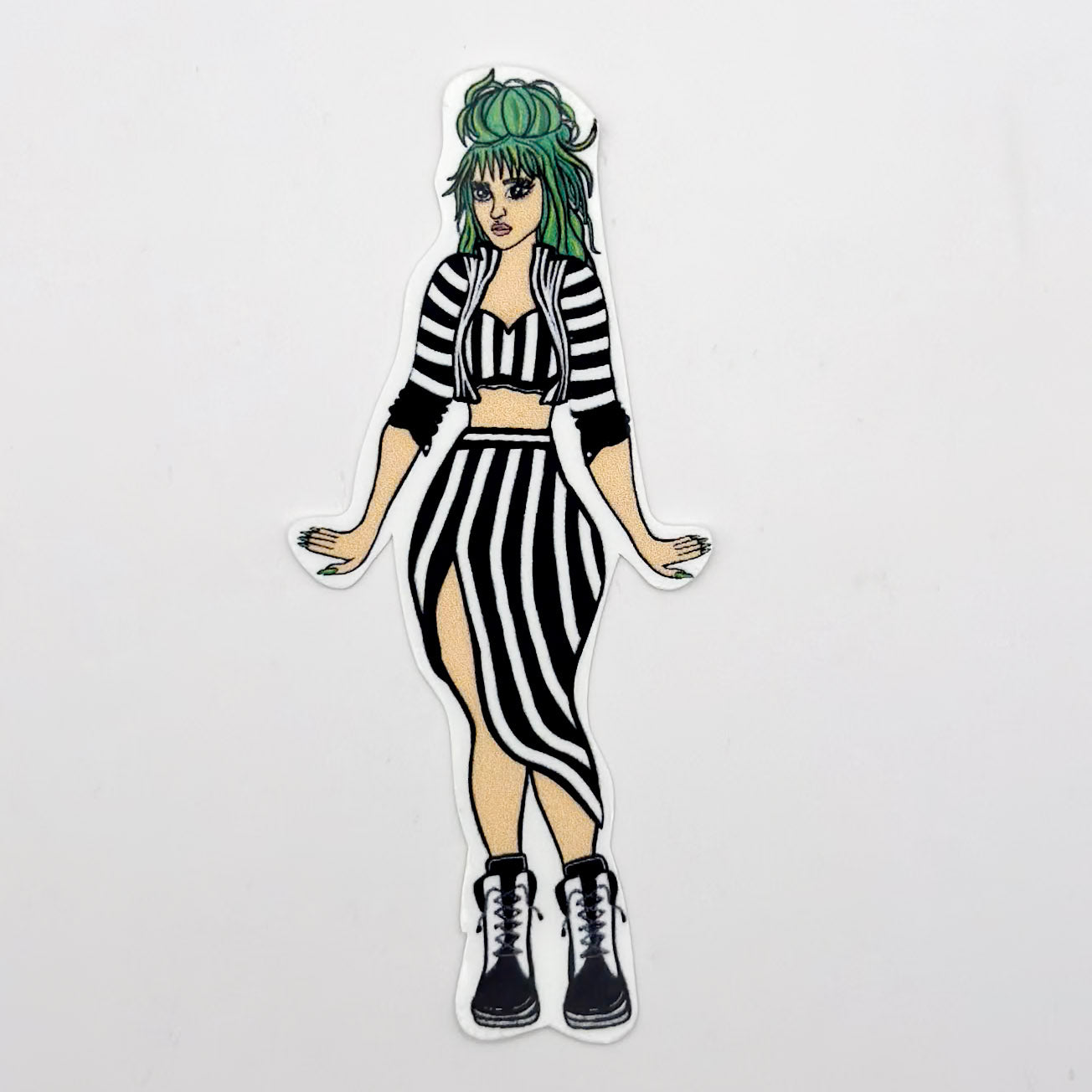 Beetlejuice-Inspired Sticker - Spooky Vibes Collection