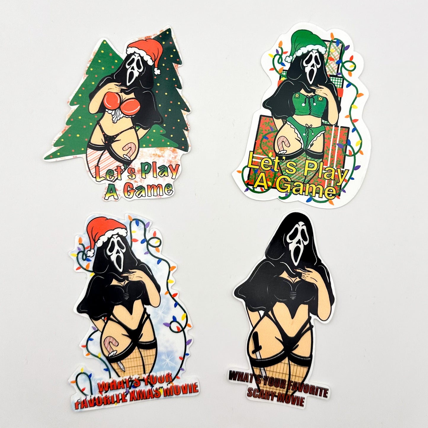 Xmas Ghostface Sticker – Holiday Horror Collection