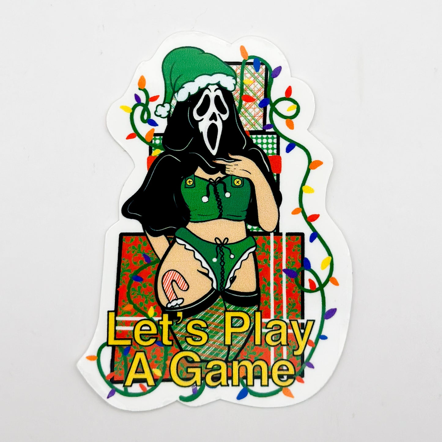 Xmas Ghostface Sticker – Holiday Horror Collection