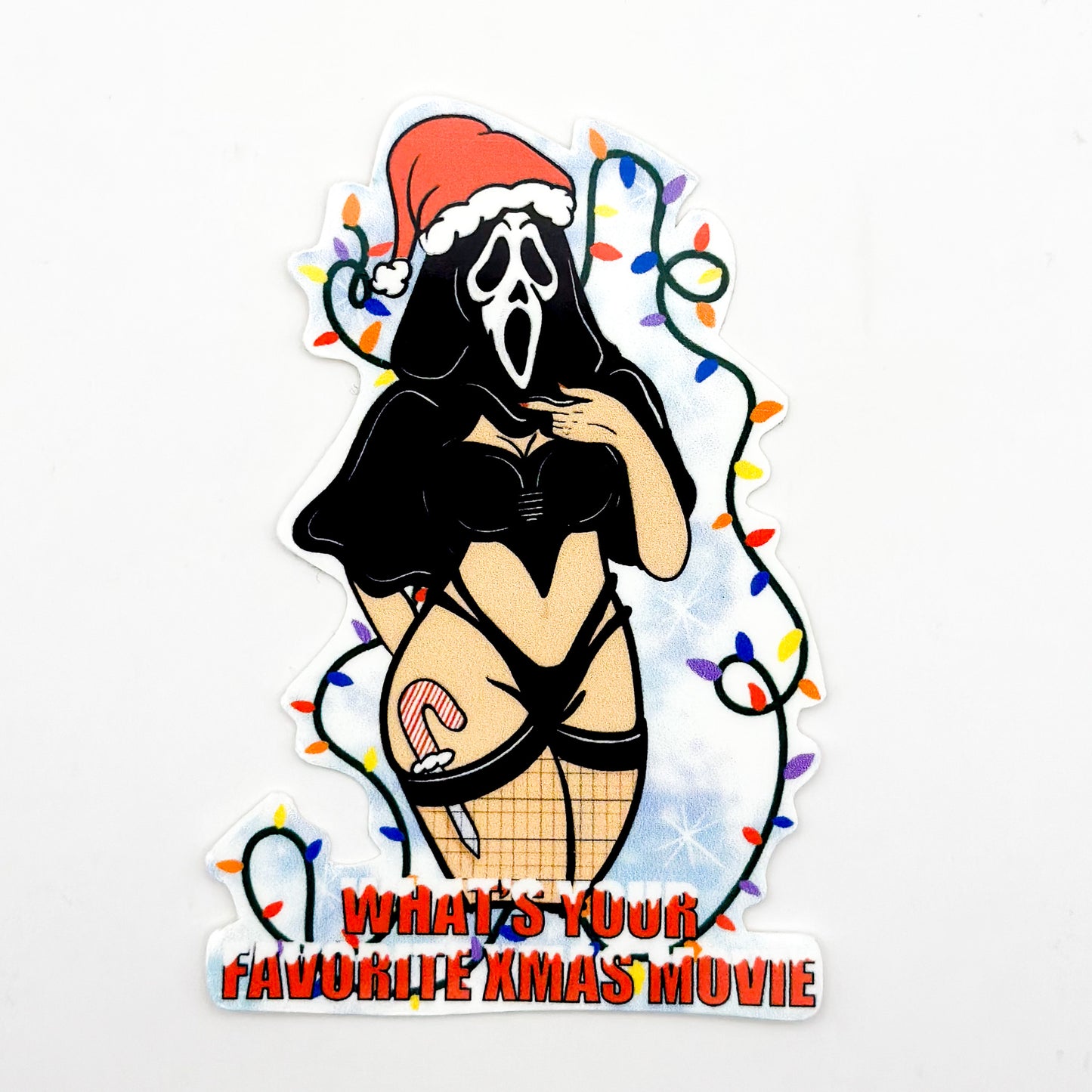 Xmas Ghostface Sticker – Holiday Horror Collection