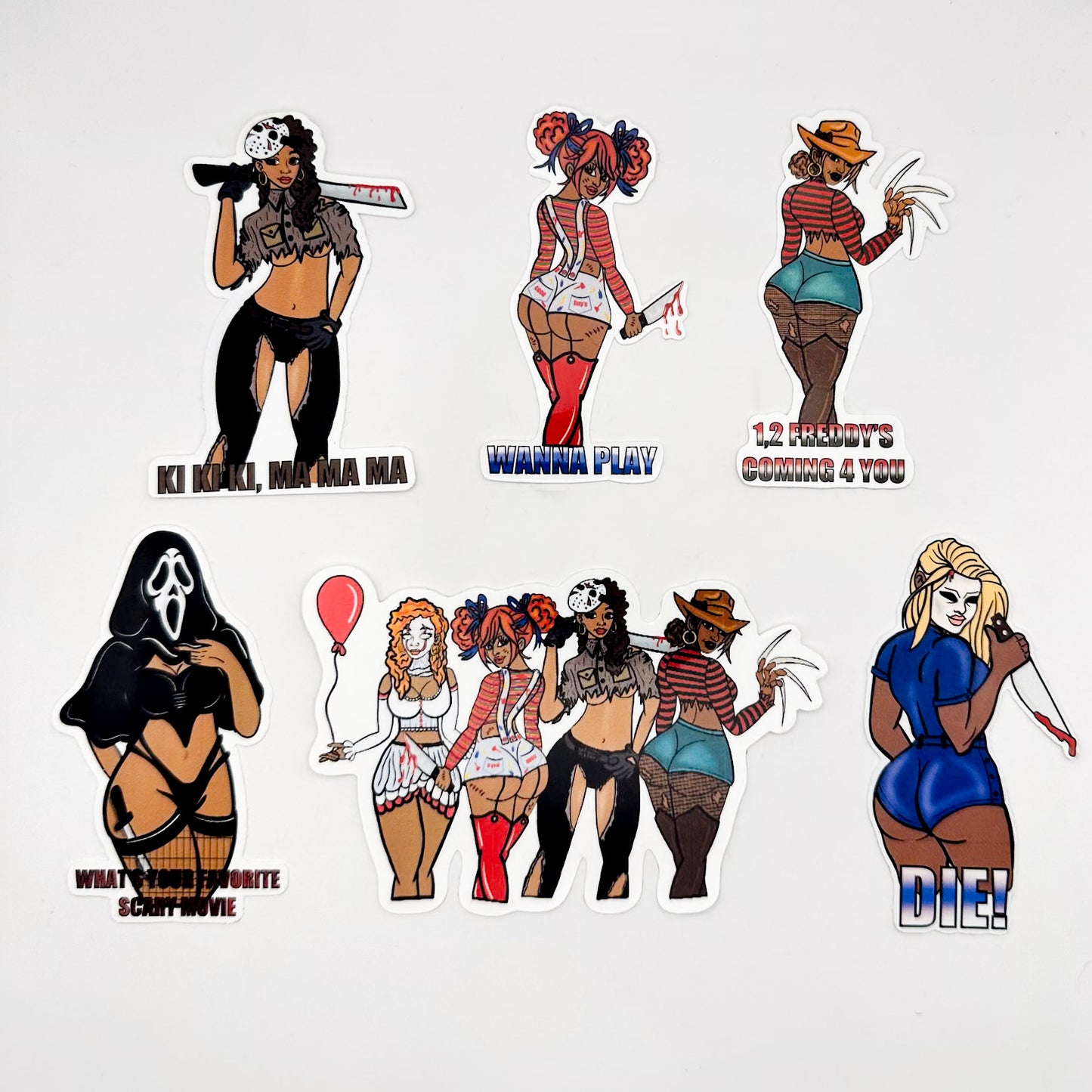 The Caked Up Killers 2.0 Sticker – Ultimate Spooky Chic Collection