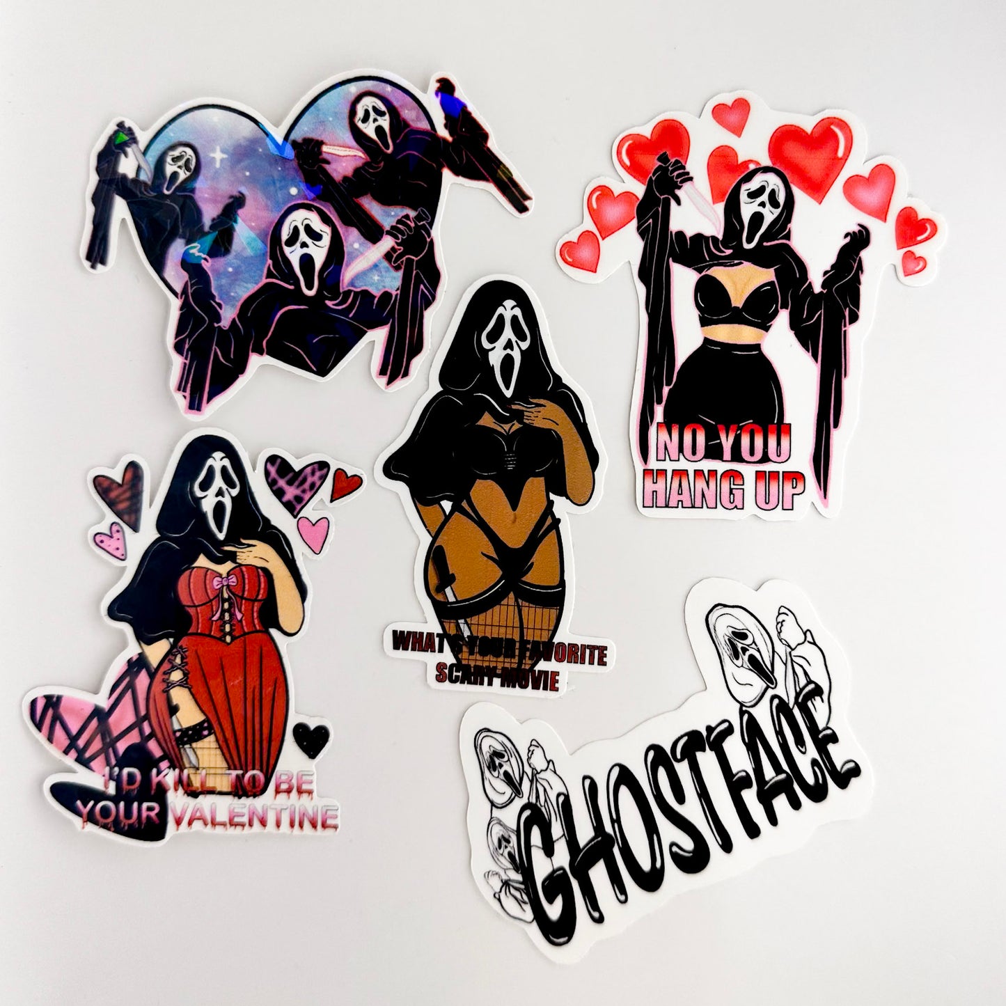 Ghost Face Valentines Sticker – Spooky Romance Collection