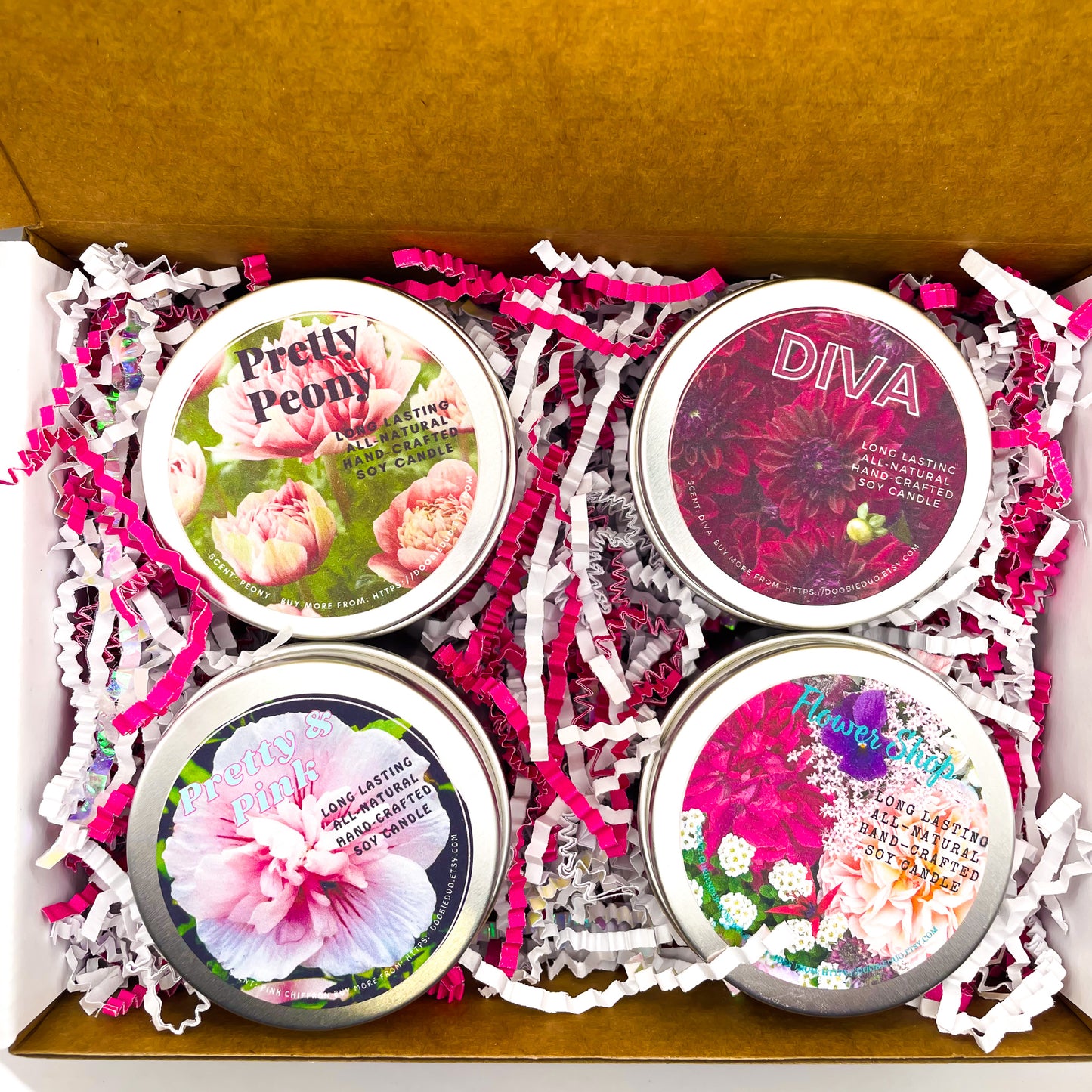 Flower Scents Candle Pack – 4 Pack