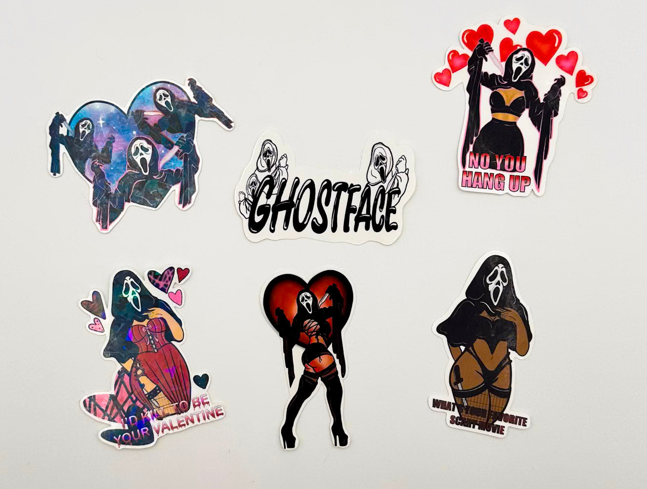 Ghost Face Valentines Sticker – Spooky Romance Collection