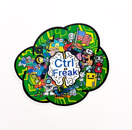 Ctrl Freak Sticker – Techie Vibes Collection