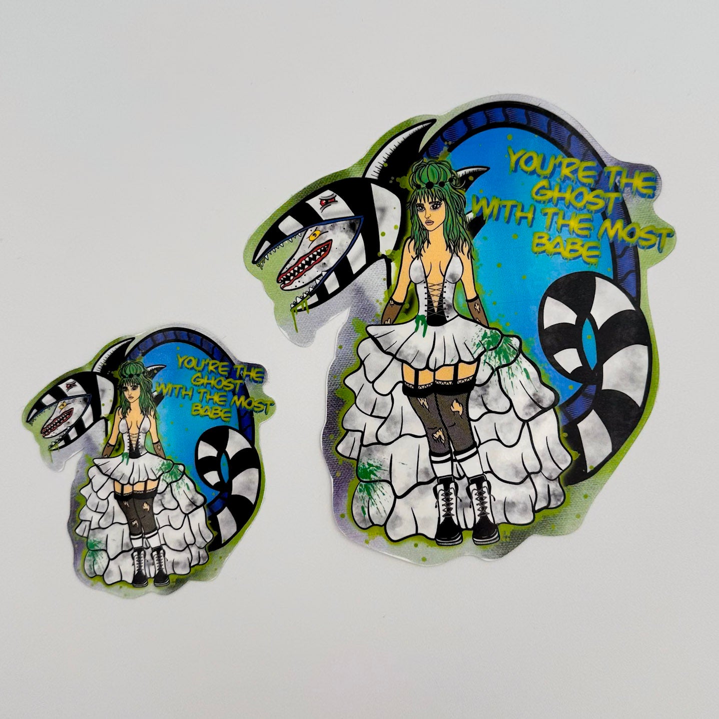 Beetlejuice-Inspired Sticker - Spooky Vibes Collection