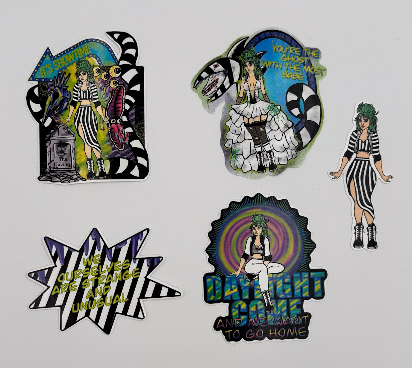 Beetlejuice-Inspired Sticker - Spooky Vibes Collection